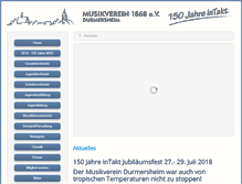 Tablet Screenshot of musikverein-durmersheim.de